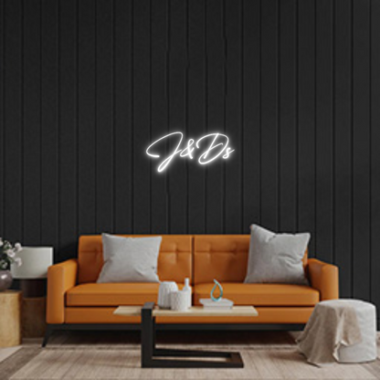 Custom Neon Sign: J&Ds