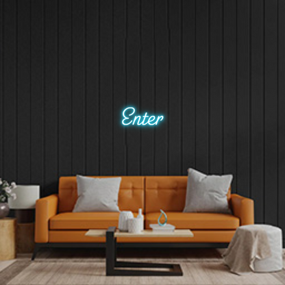 Custom Neon Sign: Enter