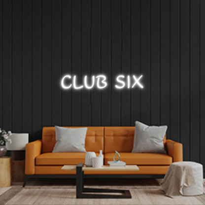 Custom Neon Sign: CLUB SIX