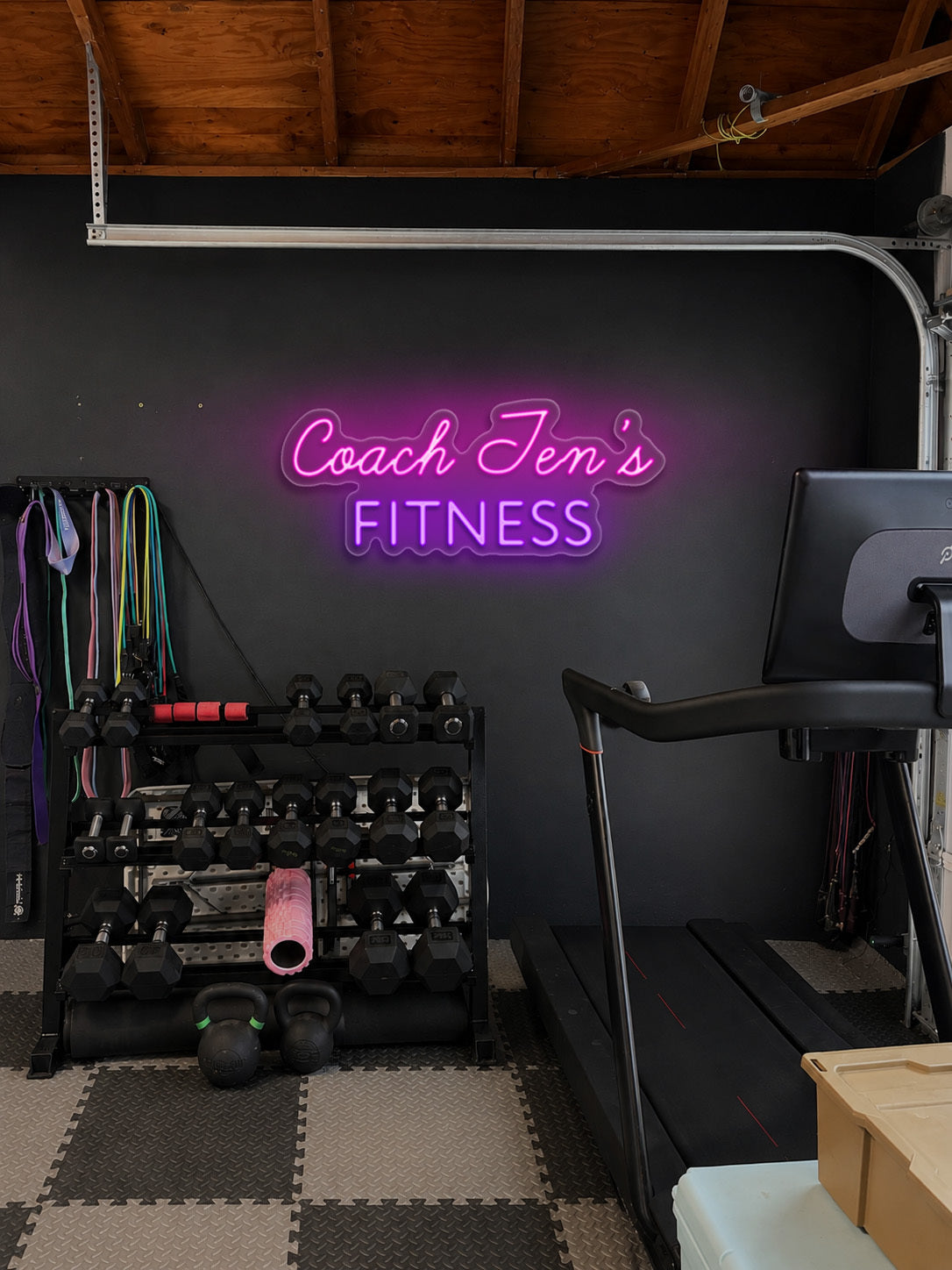 Coach Jen's Fitness | Text only - Premium Neon Artwork
