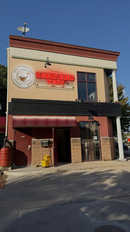 EARLY BIRD CAFE BREAKFAST LUNCH DINNER - Premium Neon Artwork