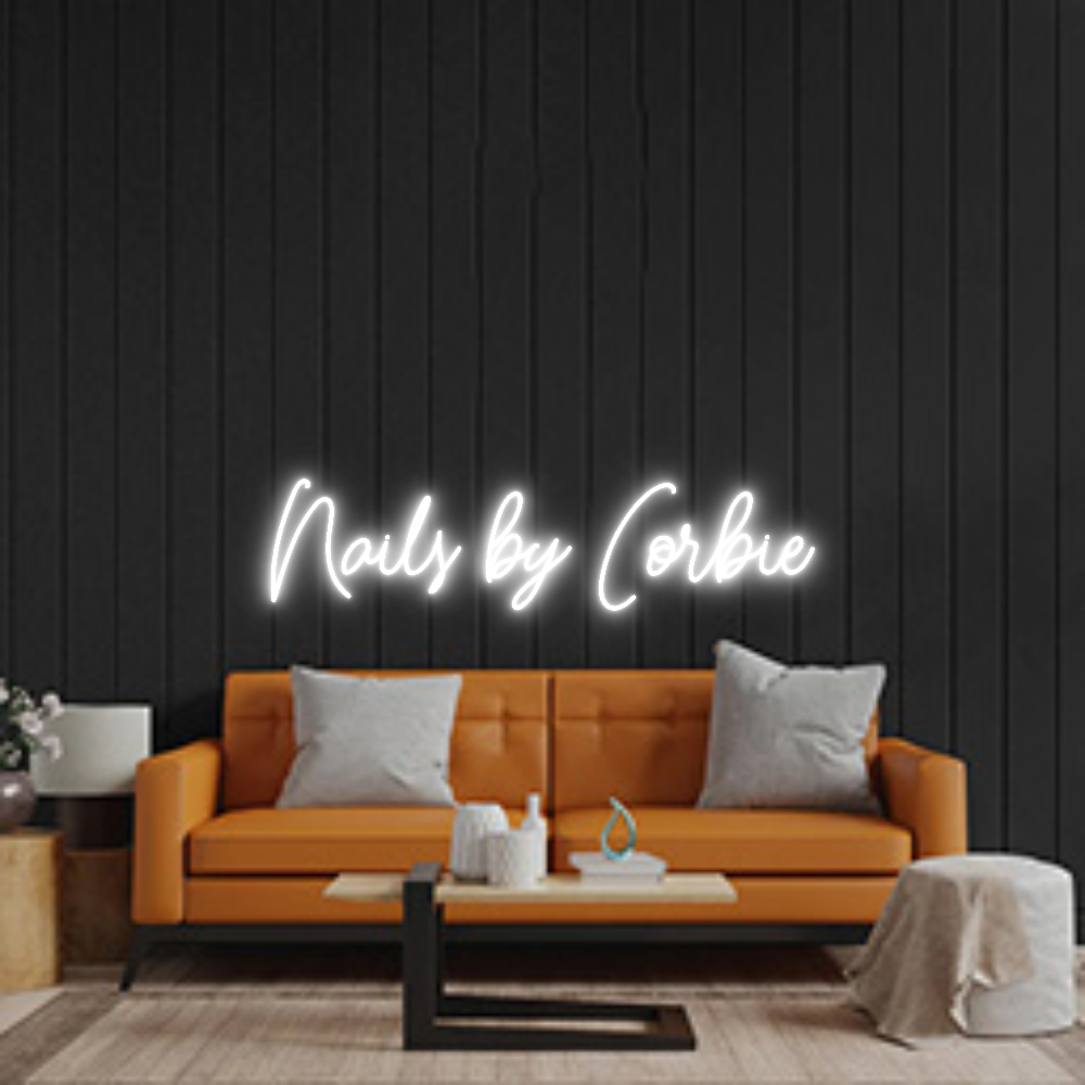 Custom Neon Sign: Nails by Corb...