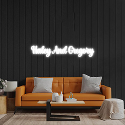 Custom Neon Sign: Haley And Gre...