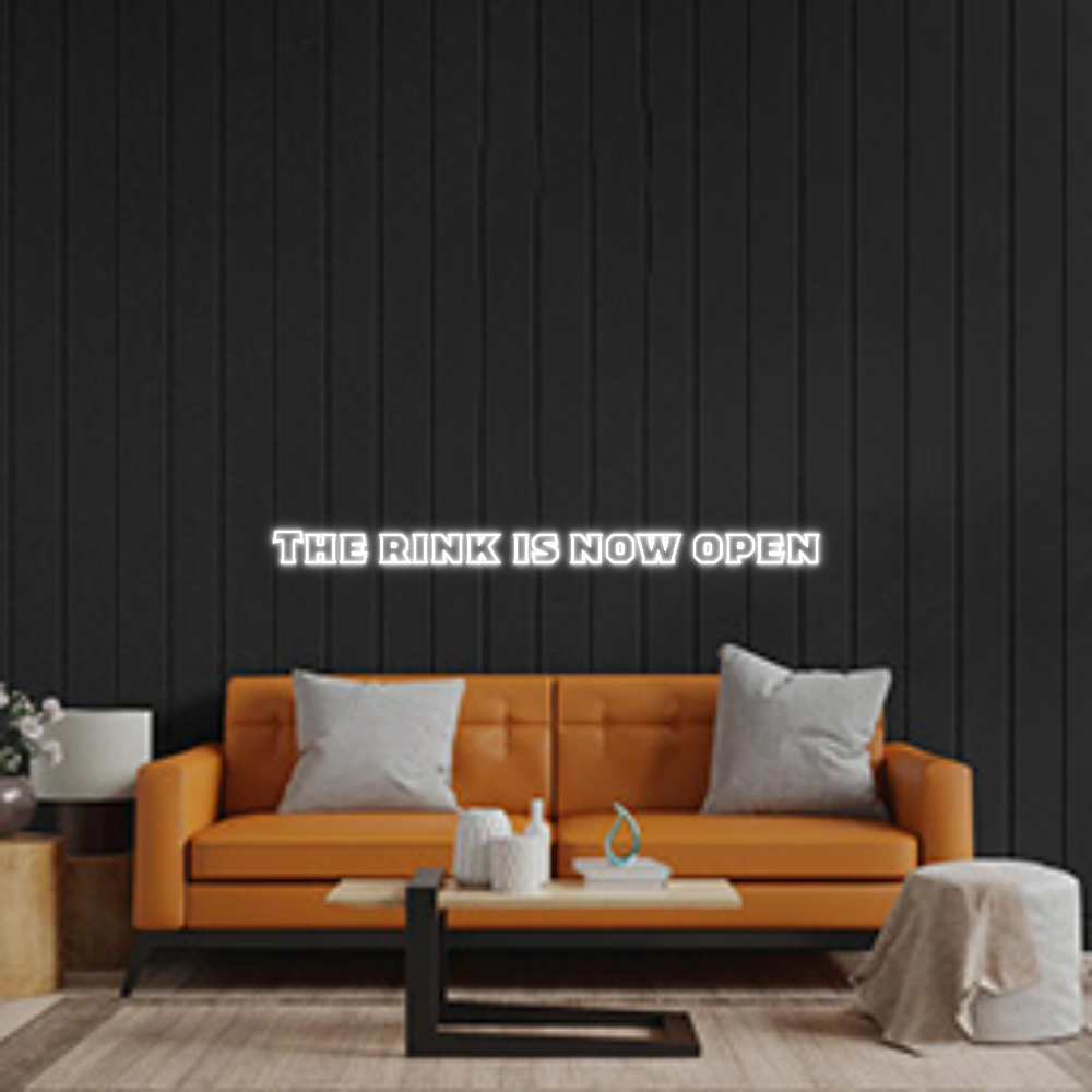 Custom Neon Sign: The rink is n...
