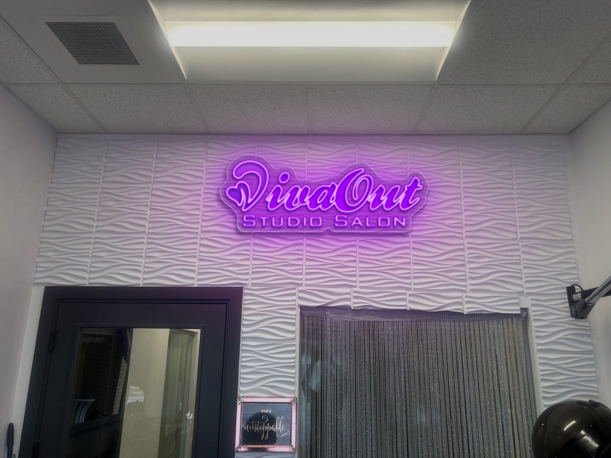 DivaOut Studio Salon - Premium Neon Artwork