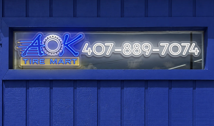 AOK Tire Mart - Premium Neon Artwork