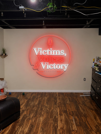 Victims, Voices & Victory - Premium Neon Artwork