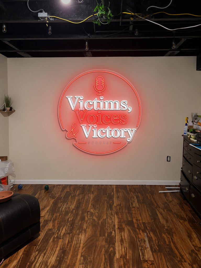 Victims, Voices & Victory - Premium Neon Artwork