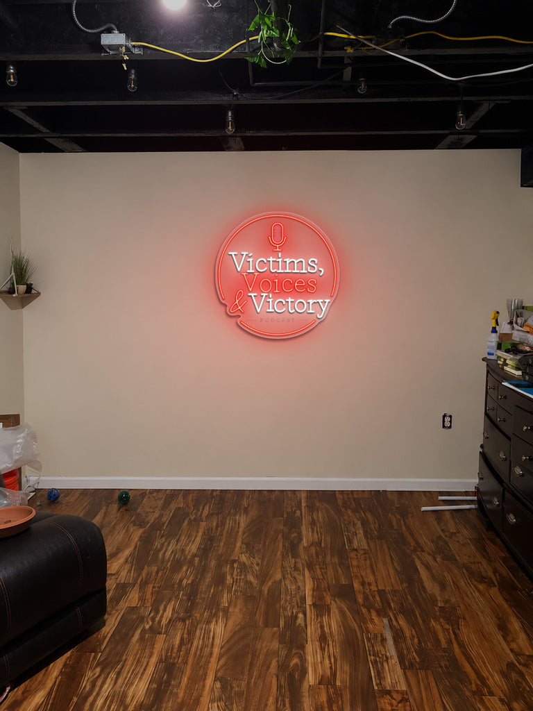 Victims, Voices & Victory - Premium Neon Artwork