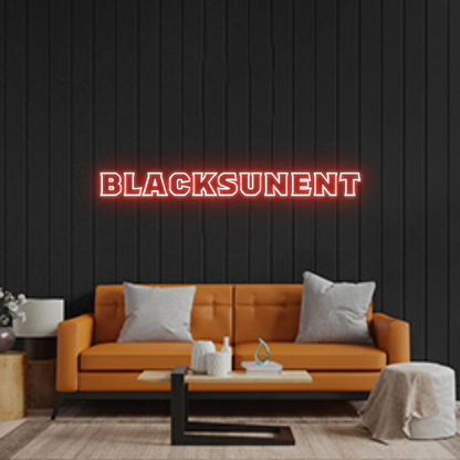Custom Neon Sign: BLACKSUNENT