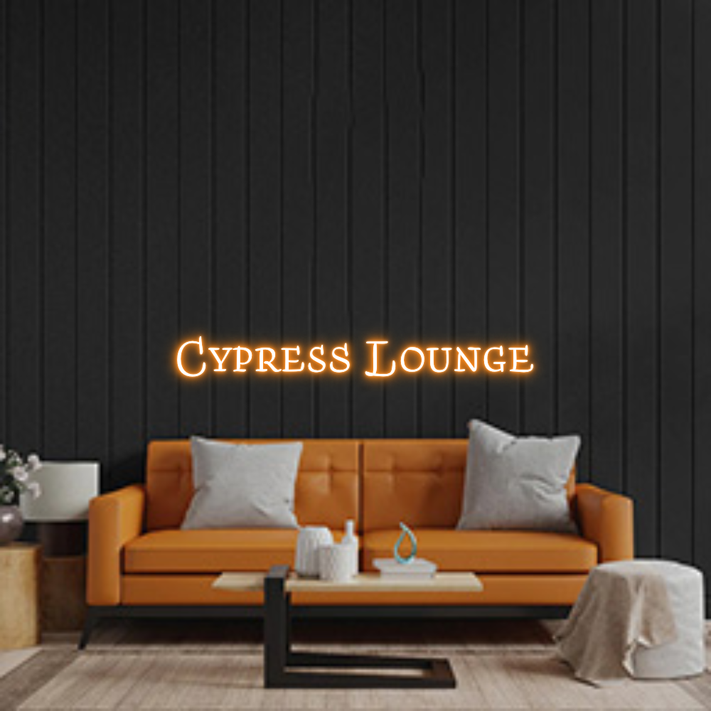 Custom Neon Sign: Cypress Lounge