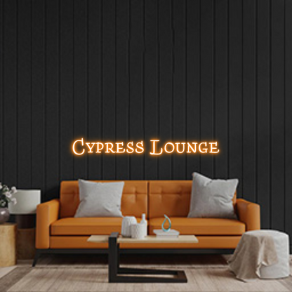 Custom Neon Sign: Cypress Lounge