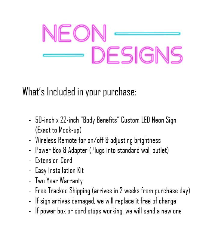 Body Benefits - Premium Neon Artwork