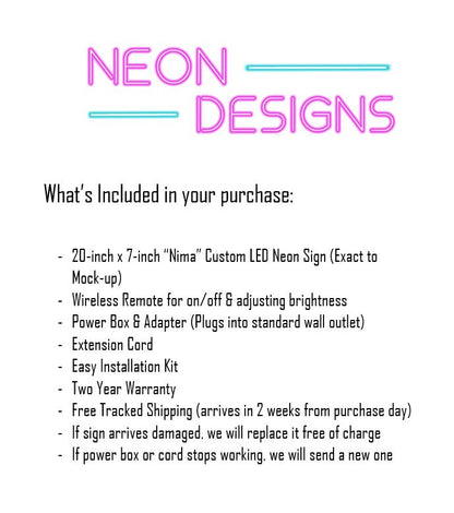 Nima - Premium Neon Artwork