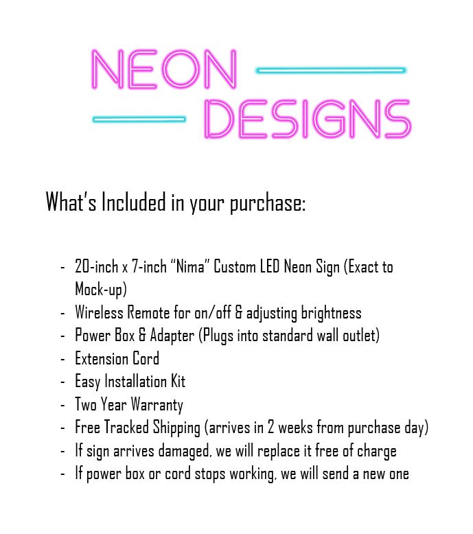 Nima - Premium Neon Artwork