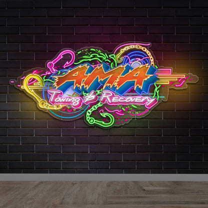 AMA Towing & Recovery - Premium Neon Artwork