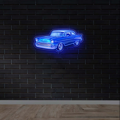 57 Chevy | Blue version - Premium Neon Artwork