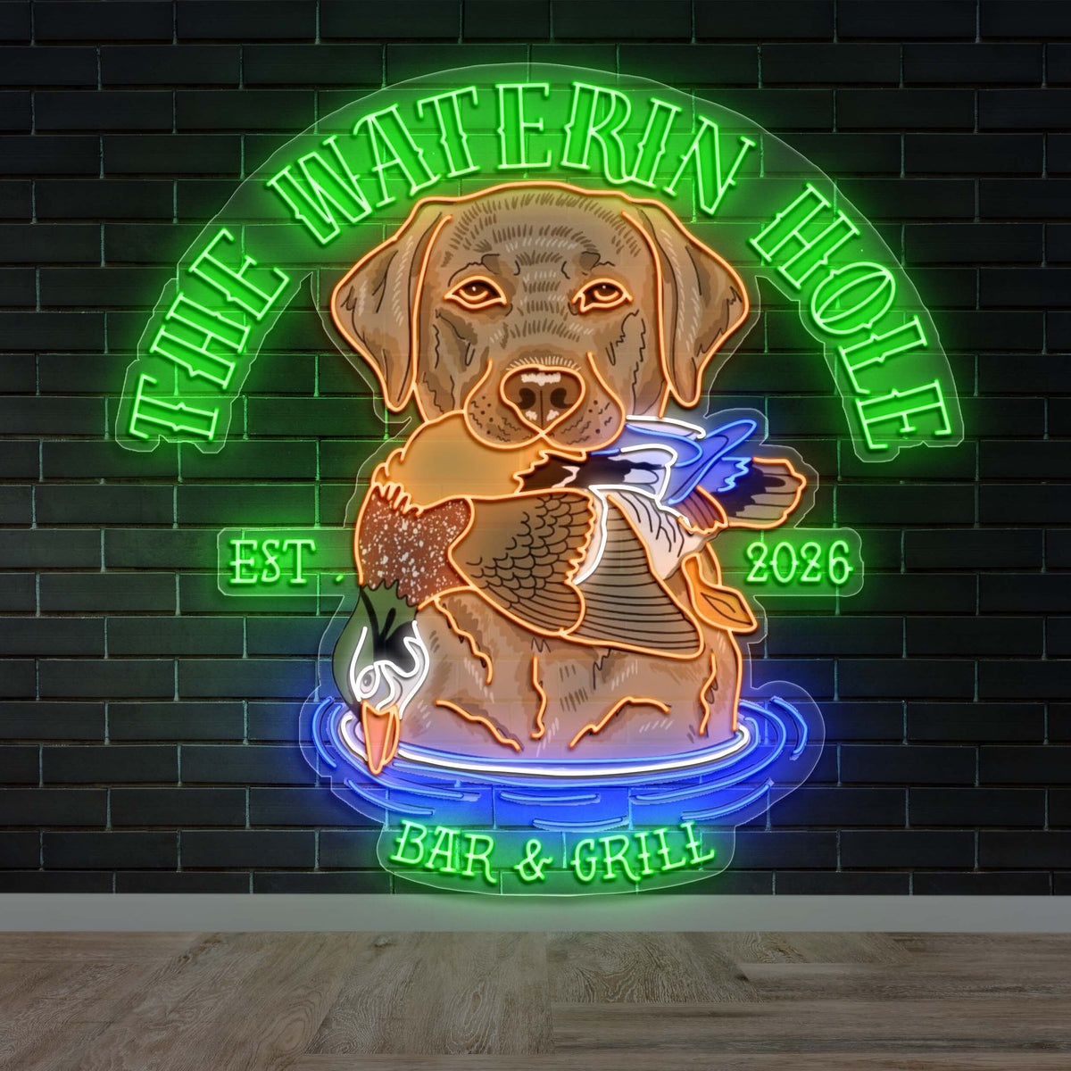 THE WATERIN HOLE - Premium Neon Artwork