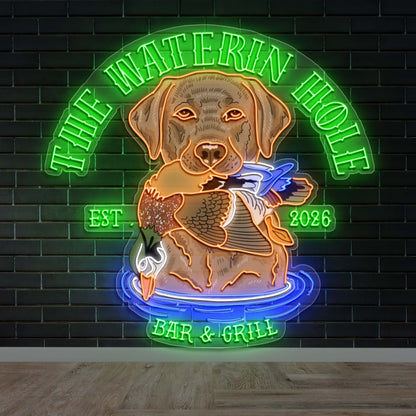 THE WATERIN HOLE - Premium Neon Artwork