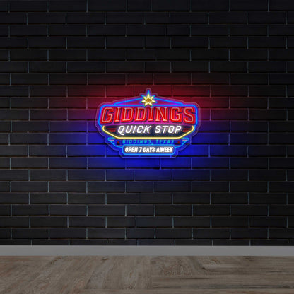 Giddings Quick Stop - Premium Neon Artwork