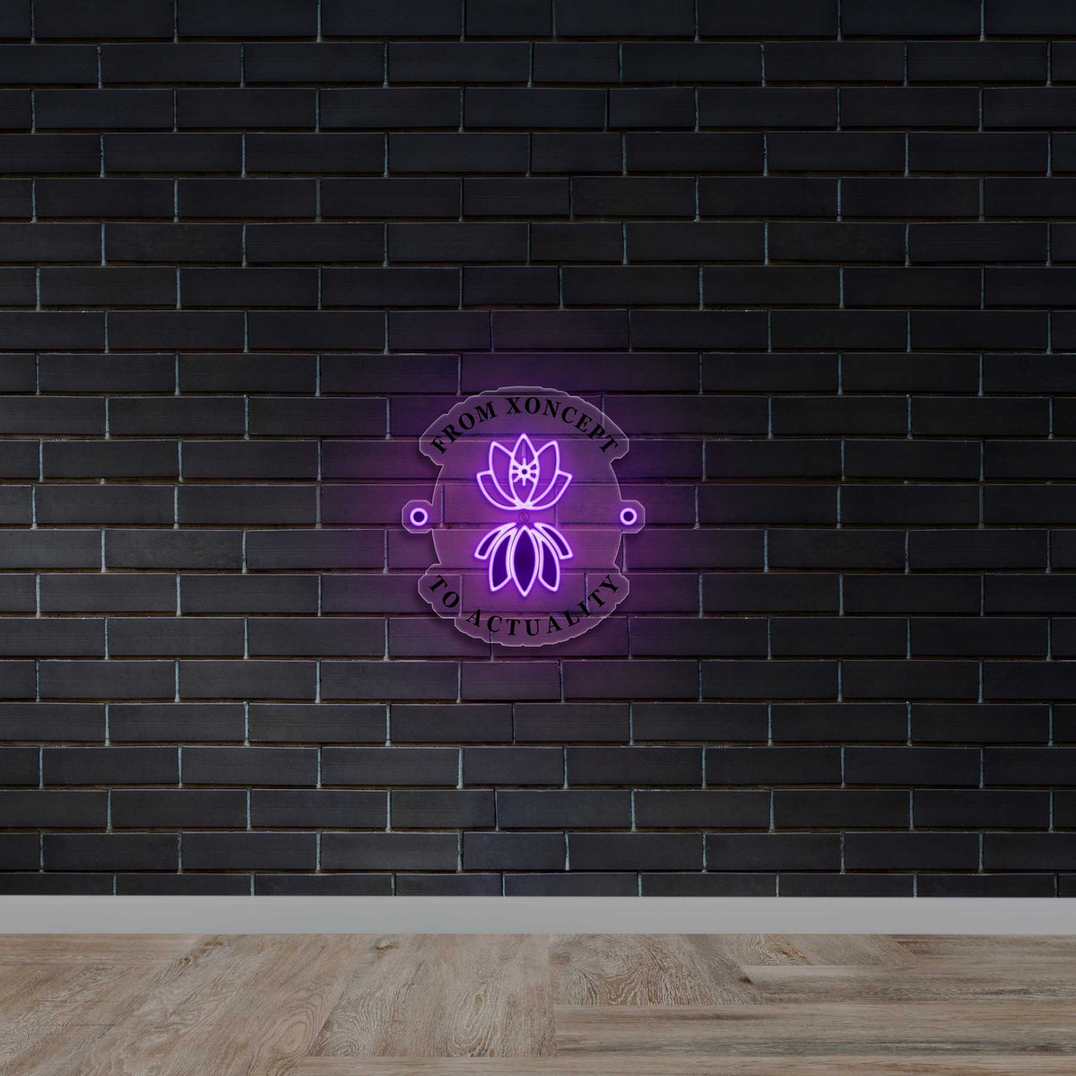 From Xoncept To Actuality Lotus Seal - Premium Neon Artwork