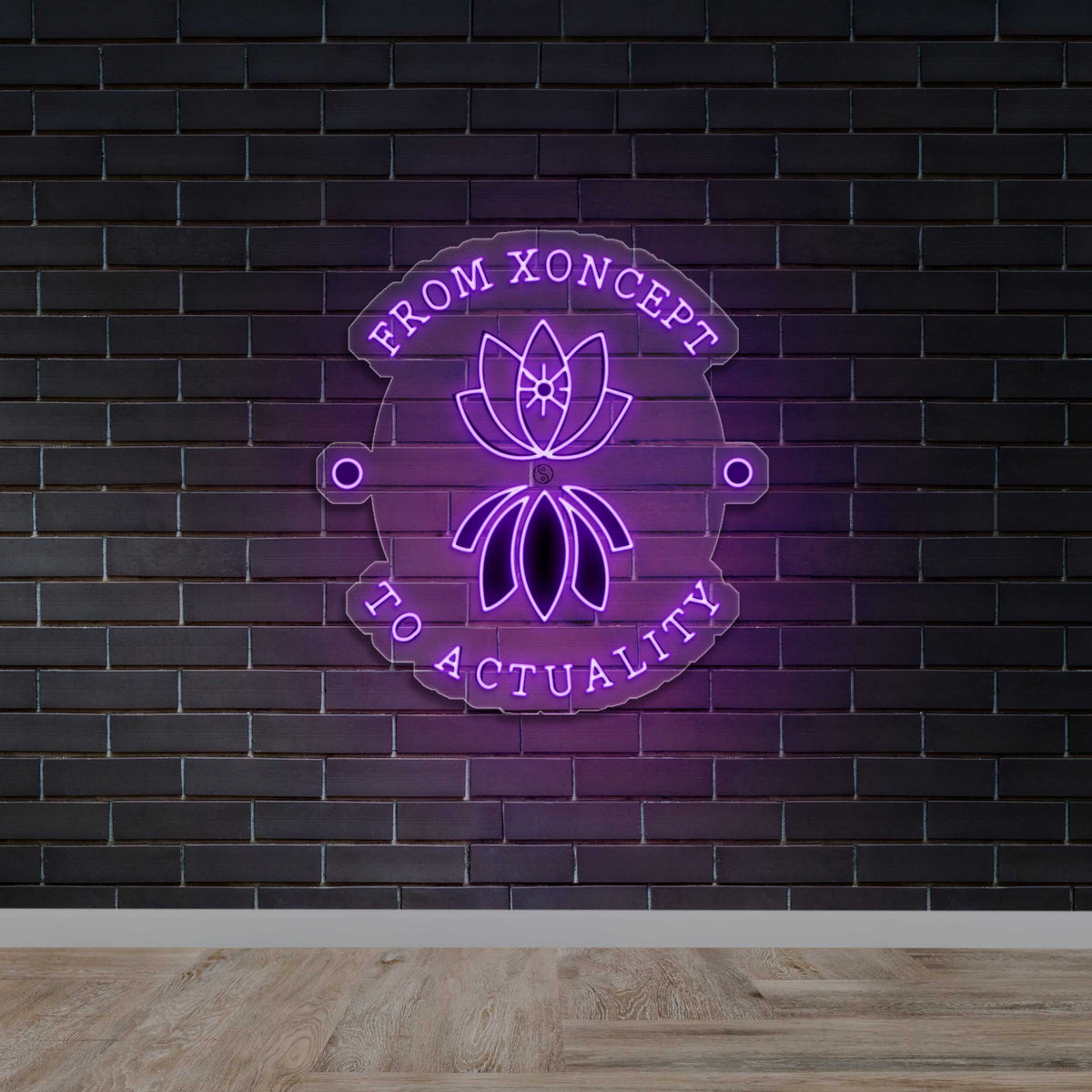 From Xoncept To Actuality Lotus Seal - Premium Neon Artwork