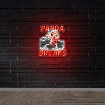 Panda Breaks - Premium Neon Artwork