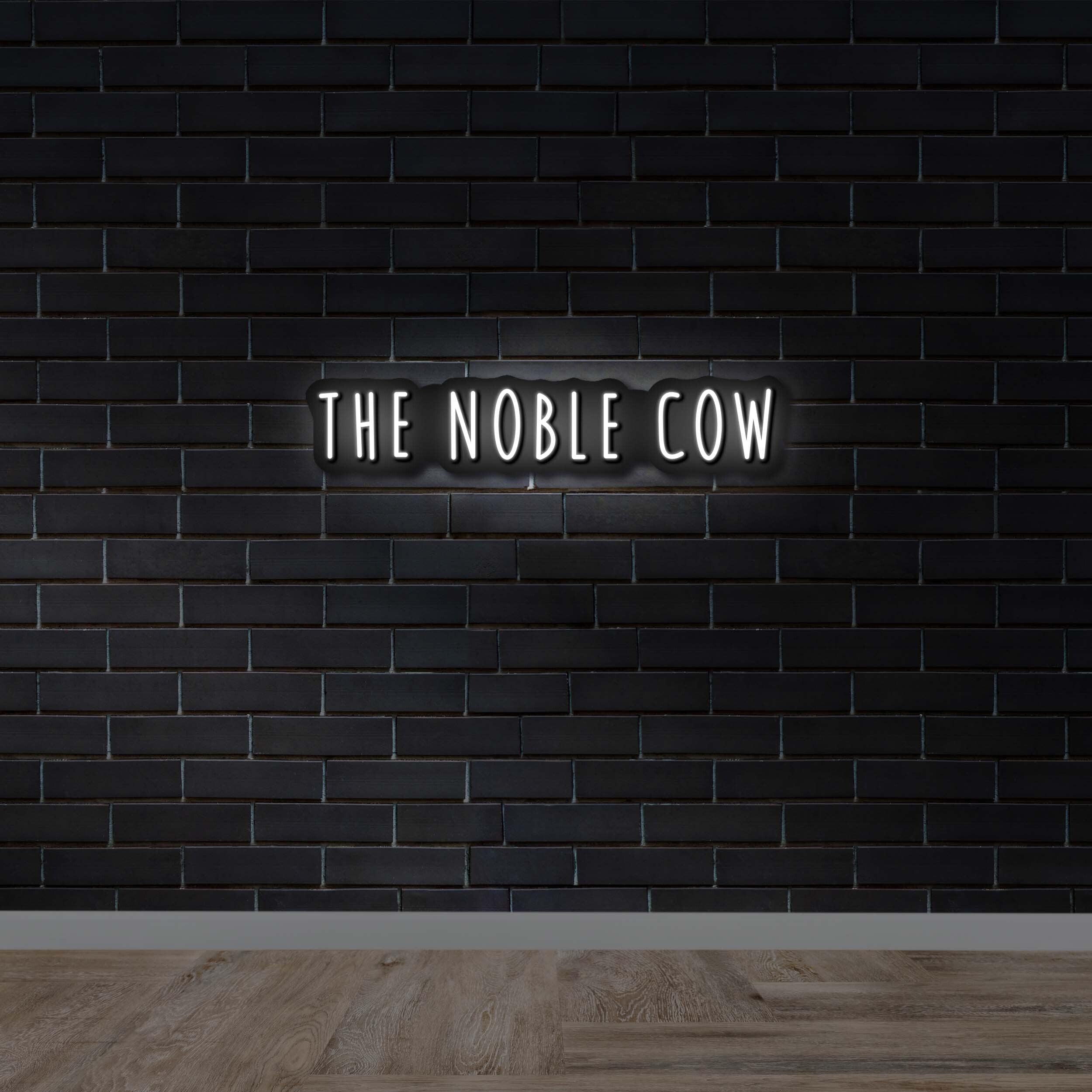 The Noble Cow | Text Only - Premium Neon Artwork