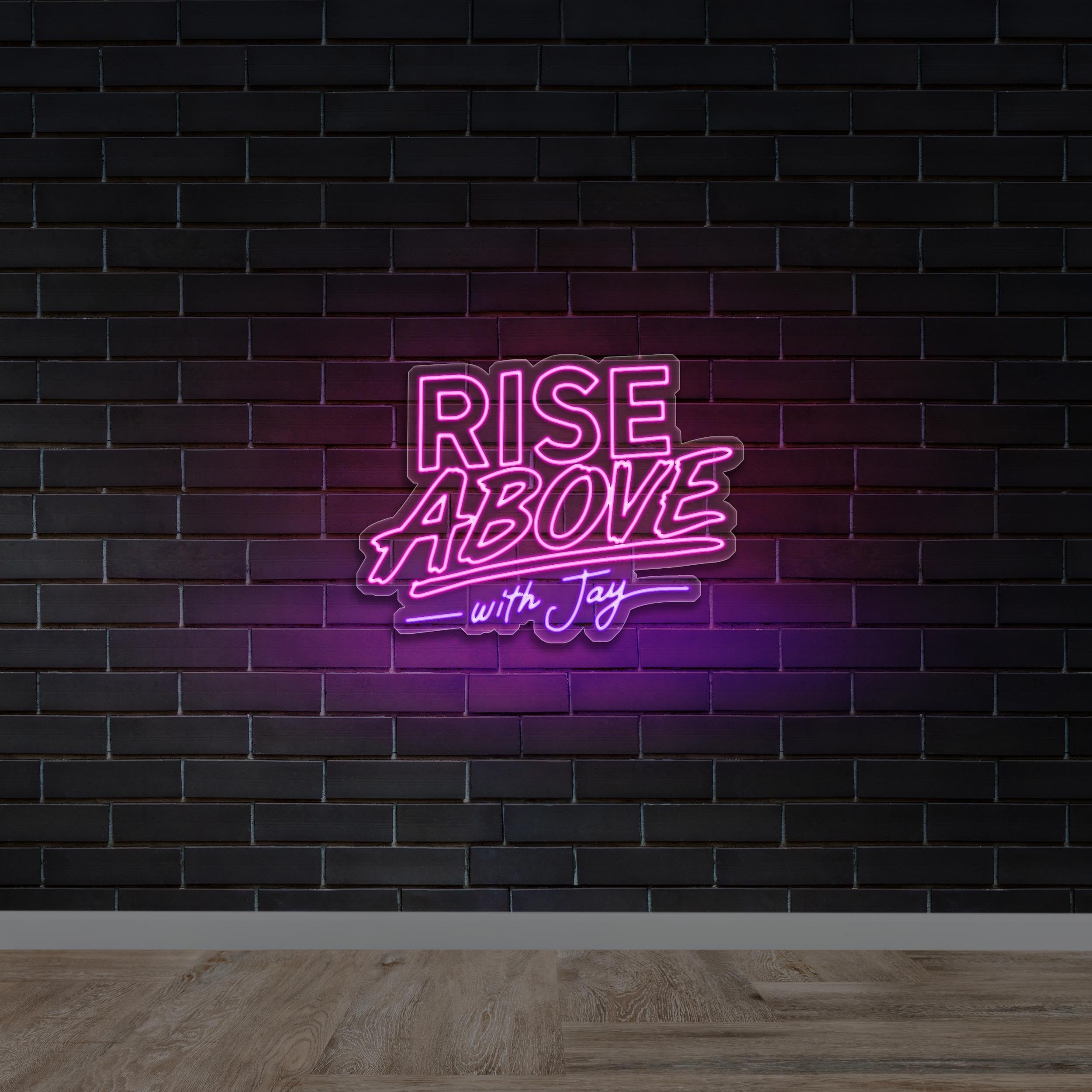 Rise Above - Premium Neon Artwork