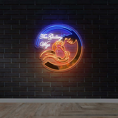 The Gallery Wigs - Premium Neon Artwork