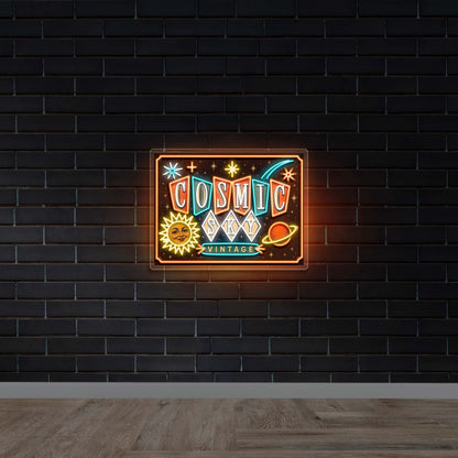 Cosmic Sky Vintage - Premium Neon Artwork