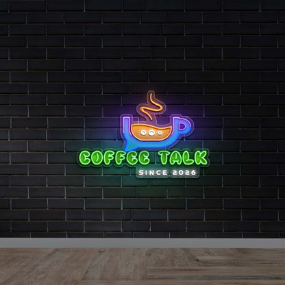Coffee Talk - Premium Neon Artwork