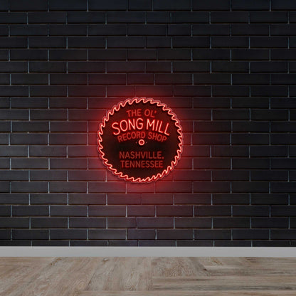 The Ol' Song Mill Record Shop - Premium Neon Artwork