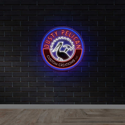 Dusty Pelican - Premium Neon Artwork