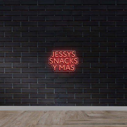 Jessys Snacks Y Mas - Premium Neon Artwork