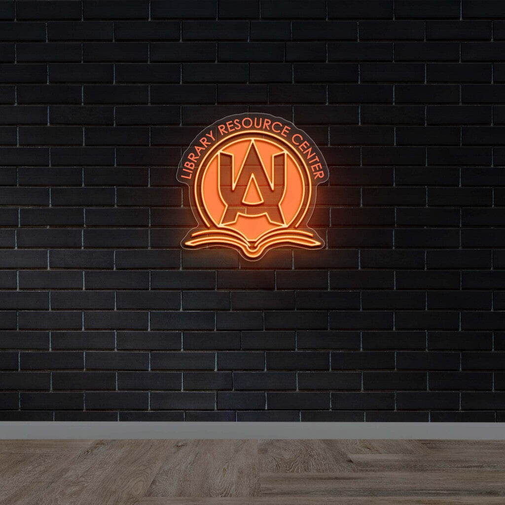 Library Resource Center - Premium Neon Artwork