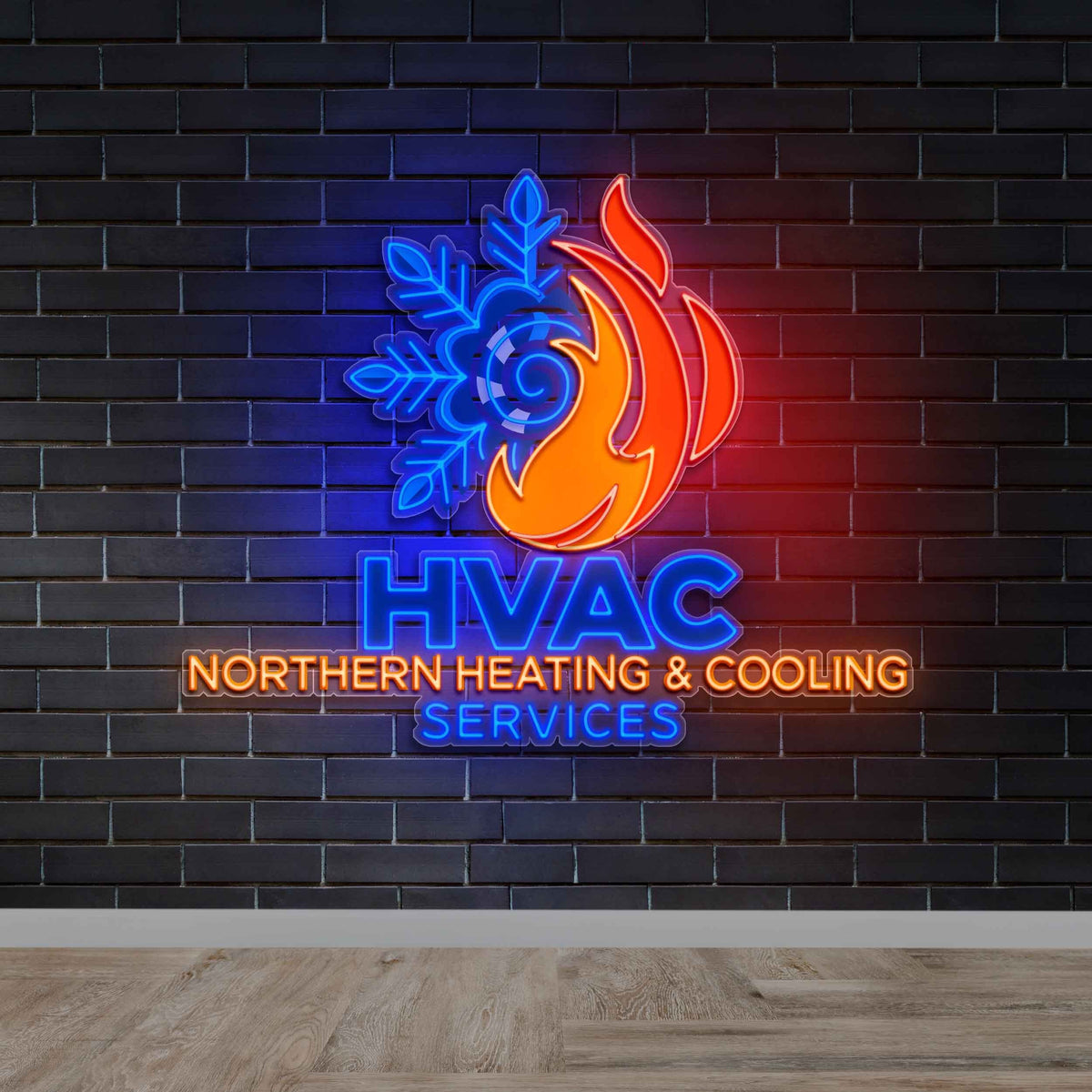 Northern Heating & Cooling Services - Premium Neon Artwork