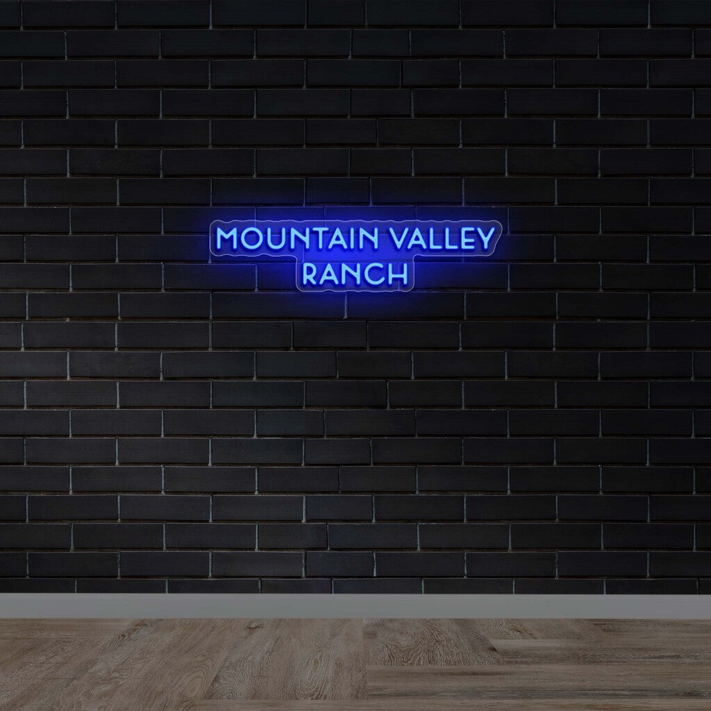 Mountain Valley Ranch (text version) - Premium Neon Artwork