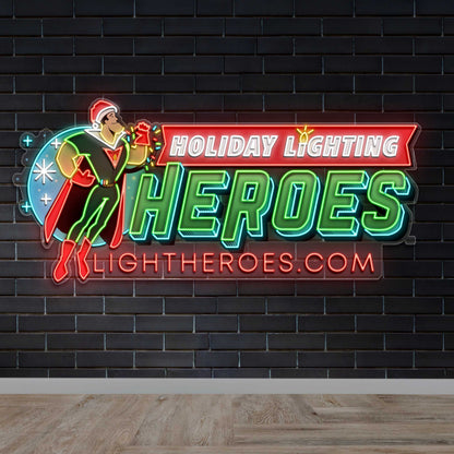 Holiday Lighting Heroes - Premium Neon Artwork