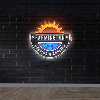 Farmington Heating & Cooling - Premium Neon Artwork