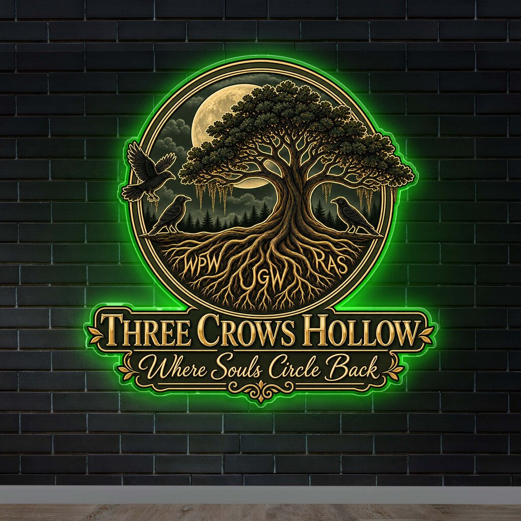 Three Crows Hollow - Premium Neon Artwork