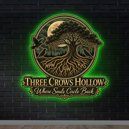 Three Crows Hollow - Premium Neon Artwork