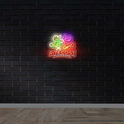 RITE COST PLUMBING - Premium Neon Artwork