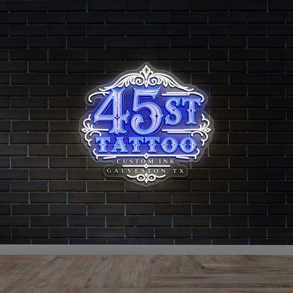45 ST Tattoo Custom Ink Galveston TX - Premium Neon Artwork