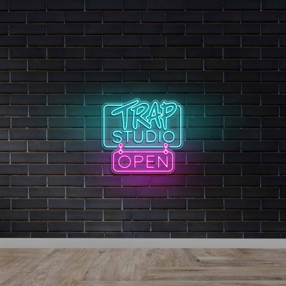 Trap Studio Open - Premium Neon Artwork