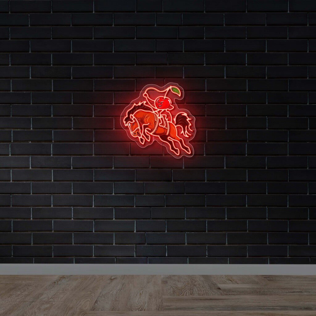 Buck Cherry Cowboy Neon Sign - Premium Neon Artwork
