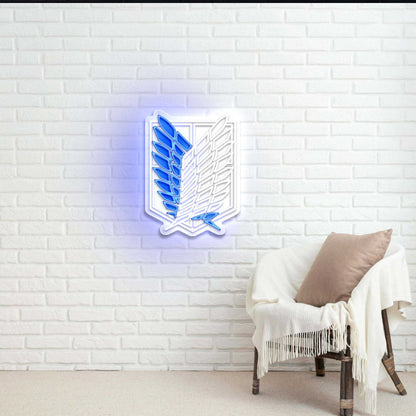 Wings of Freedom Emblem – Premium Neon Artwork