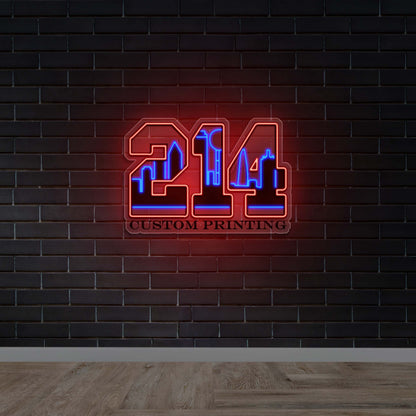 214 Custom Printing - Premium Neon Artwork