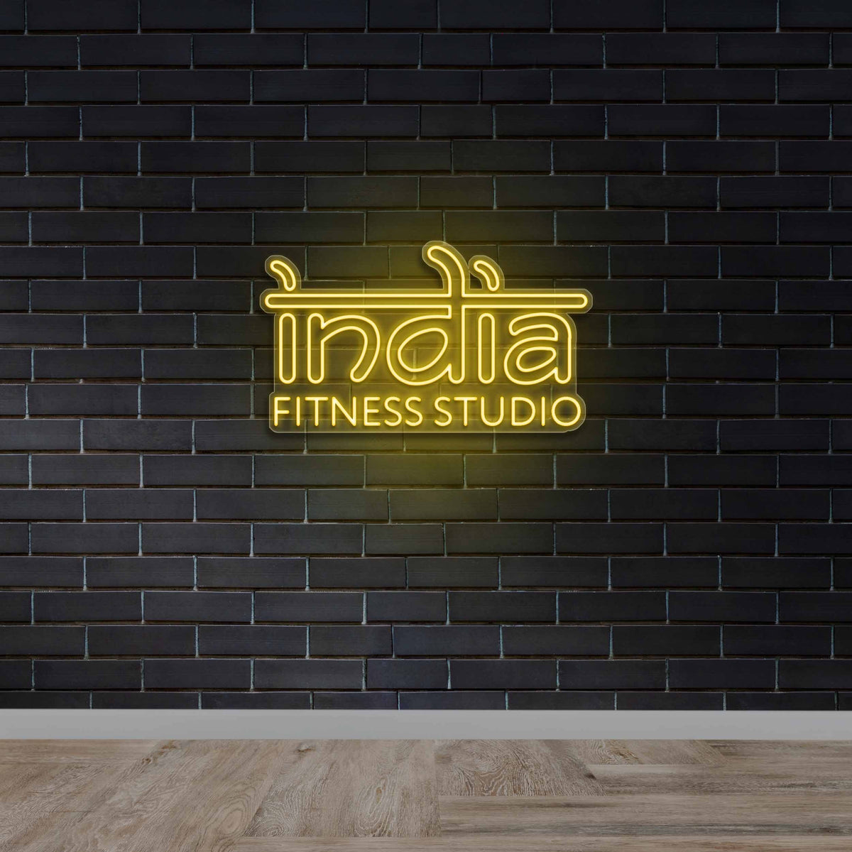 India Fitness Studio - Premium Neon Artwork