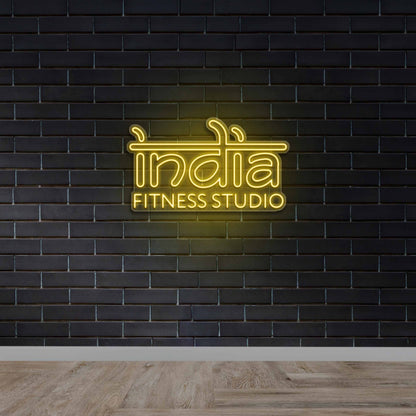 India Fitness Studio - Premium Neon Artwork